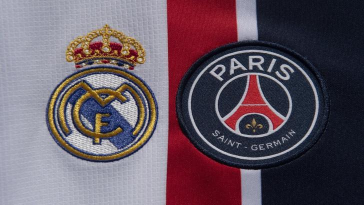 Real Madrid and PSG badges